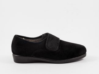 Zapatilla cerrada de velcro en paño de terciopelo y licra adaptable Doctor Cutillas