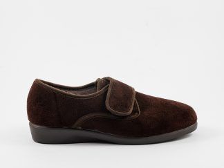 Zapatilla cerrada de velcro en paño de terciopelo y licra adaptable Doctor Cutillas