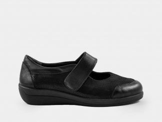 Merceditas con velcro en piel con combinación de pieles grabadas Doctor Cutillas