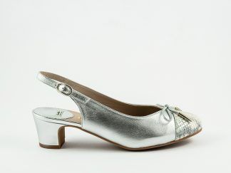 Zapato cerrado de puntera con combinación de pieles Guanflex