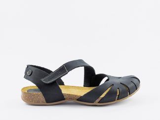 Zapato cerrado de puntera en piel de nobuck con sujeción por tira en diagonal Inter-Bios
