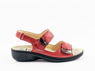 Sandalia de tiras de velcros en piel con plantilla extraíble anatómica con cámara de aire Mephisto