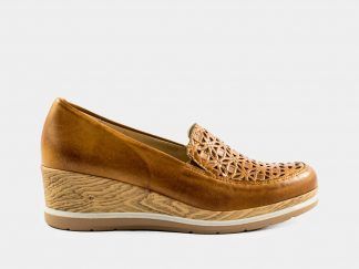 Mocasín en piel y pala troquelada Pitillos