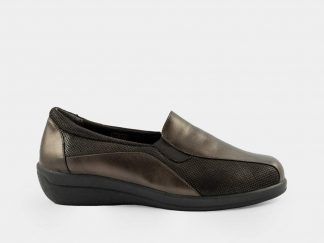 Zapato de copete con dos elástico en pieles combinadas Doctor Cutillas