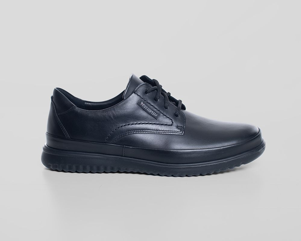 zapato de cordón negro mephisto