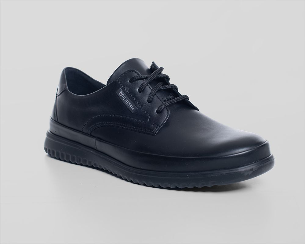 zapato de cordón negro mephisto