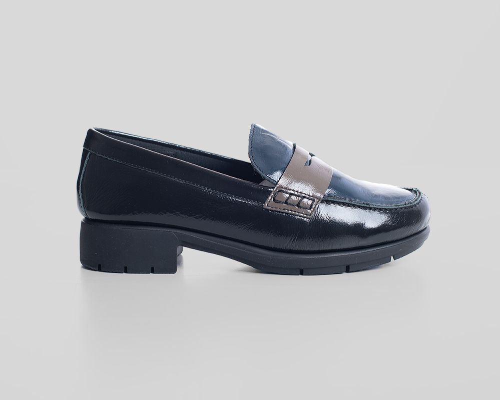 mocasines azul