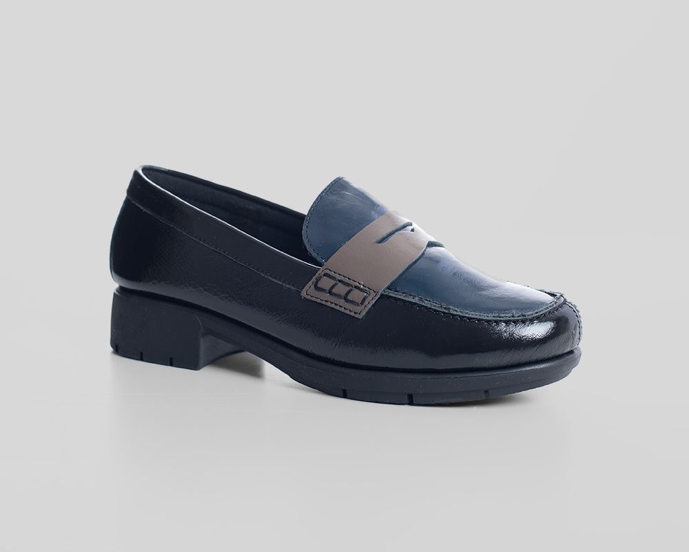 mocasines azul