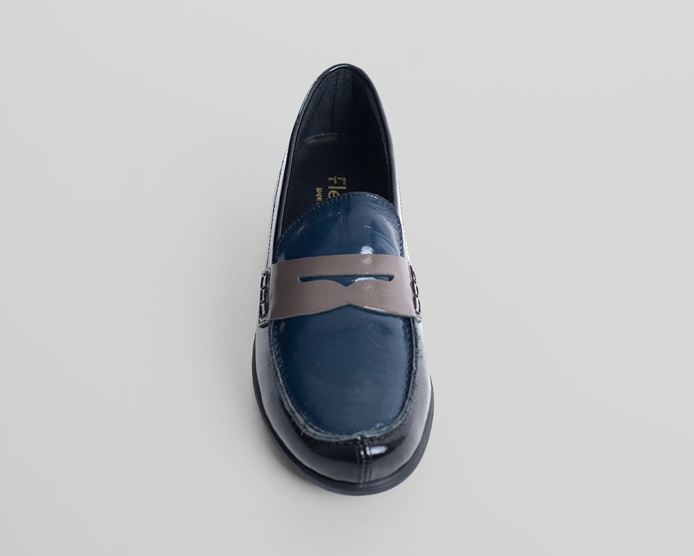 mocasines azul