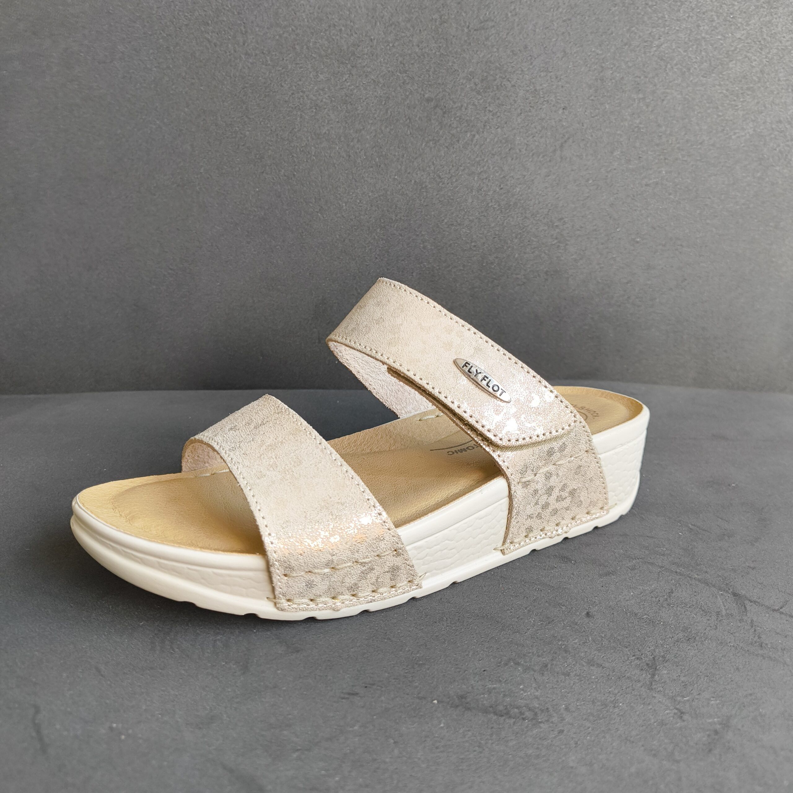 Zueco Fliflot - Modelo F 98 (Blanco Plata/Beige Dorado) - Imagen 4