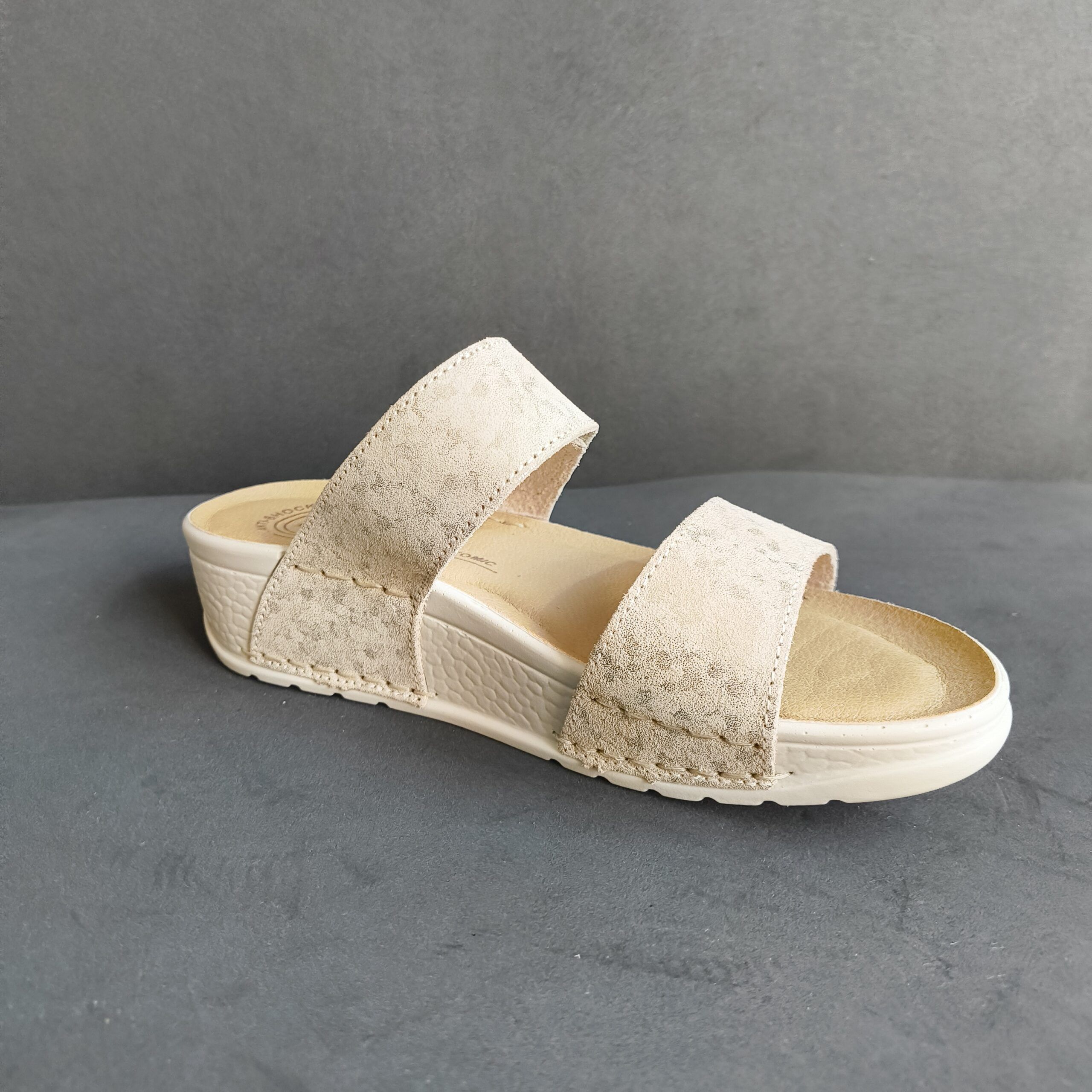 Zueco Fliflot - Modelo F 98 (Blanco Plata/Beige Dorado) - Imagen 3