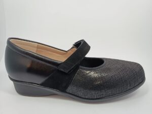 Zapato Mercedes de Piel Elástica – Ancho Especial Extra y Confort Total