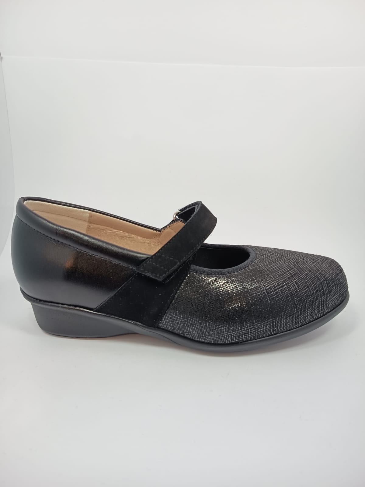 Zapato Mercedes de Piel Elástica – Ancho Especial Extra y Confort Total