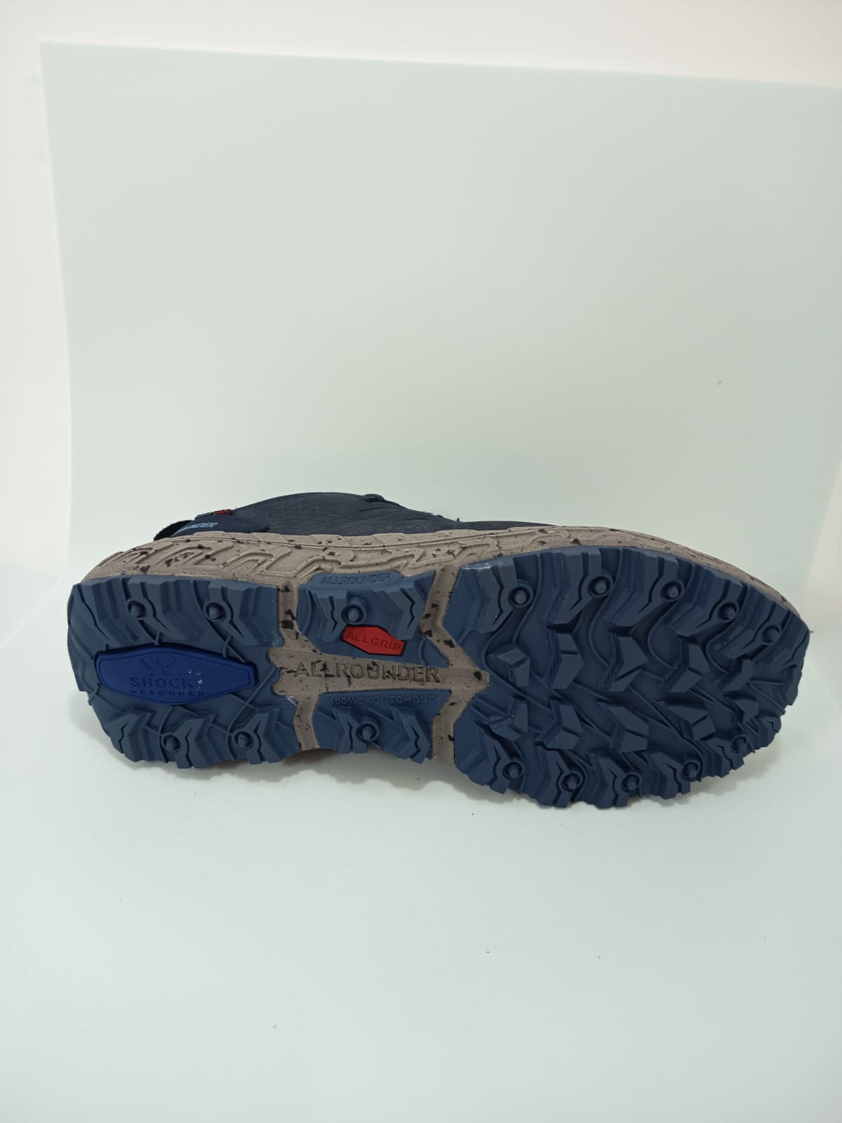 Zapatilla outdoor mujer azul marino y gris con cámara de aire y ancho especial - Imagen 2